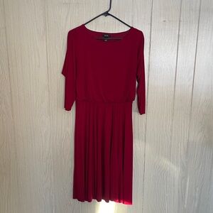 Alfani Rich Red Long Sleeve Dress